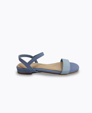 Mylene Strappy Flat Sandals - Blue