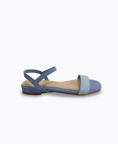 Mylene Strappy Flat Sandals - Blue