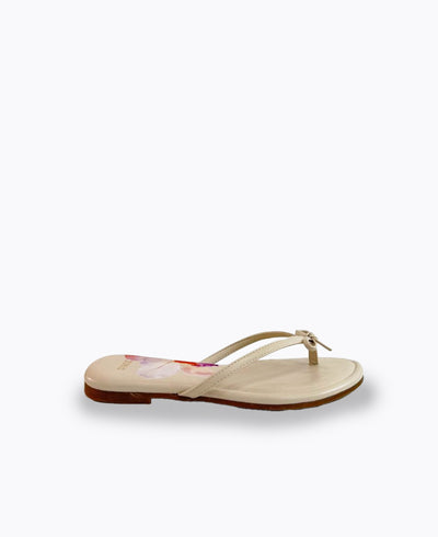 Celeste Thong Flat Sandals - Beige
