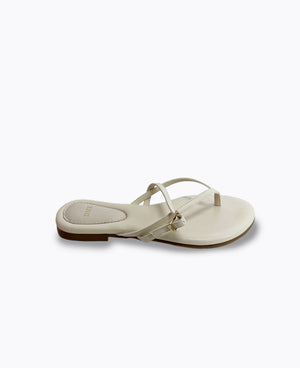 Mallory Strappy Flat Sandals - Beige