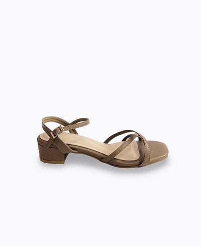 Juniper Strappy Heel Sandals - Almond