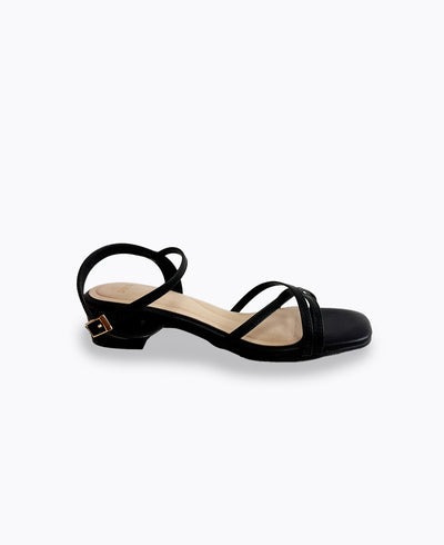 Juniper Strappy Heel Sandals - Black