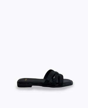 Erina Flat Sandals - Black