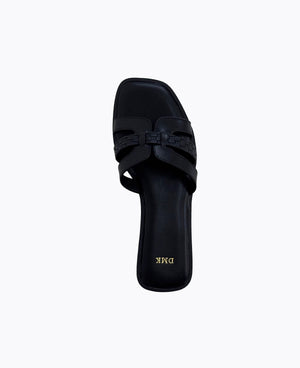 Erina Flat Sandals - Black