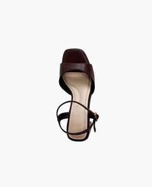 Dahlia Platform Heel Sandals - Brown