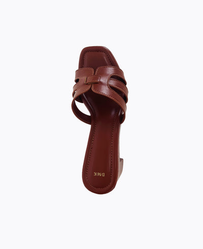 Hera Platform Heel Sandals - Brown