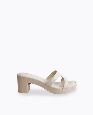 Hester Platform Heel Sandals - Beige