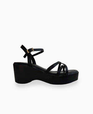 Celestial Platform Heel Sandals - Black