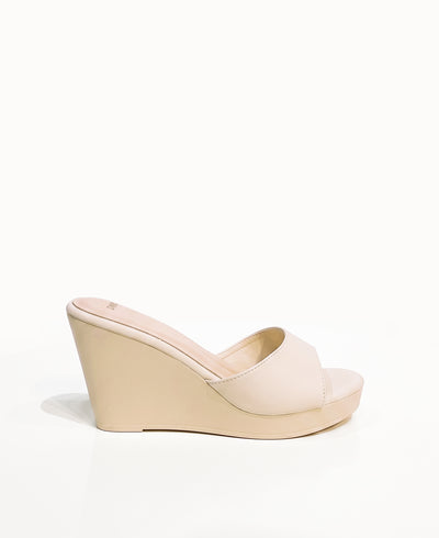 Roche Wedge Heel Sandals - Beige