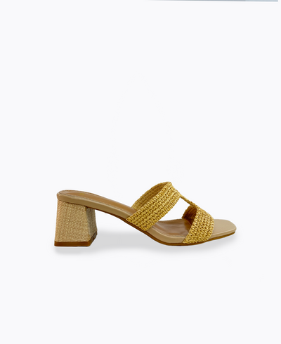 Lara Heel Sandals - Beige
