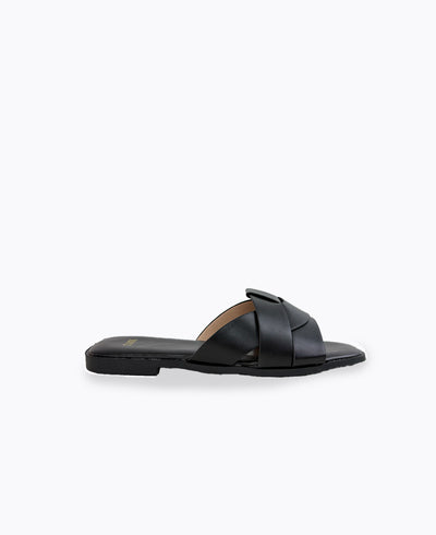Ramona Flat Sandals - Black