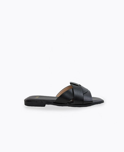 Ramona Flat Sandals - Black
