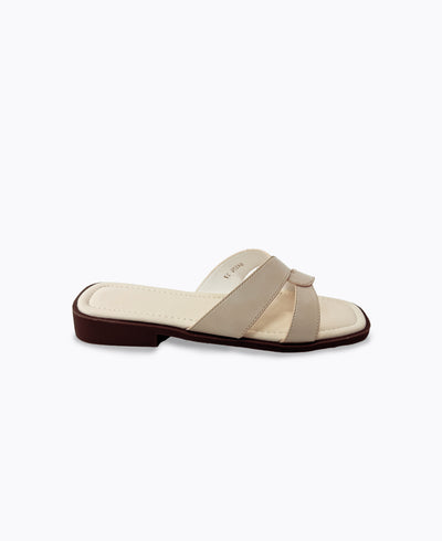 Billie Flat Sandals - Beige