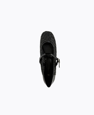 Ariana Mesh Mary Jane Flats - Black