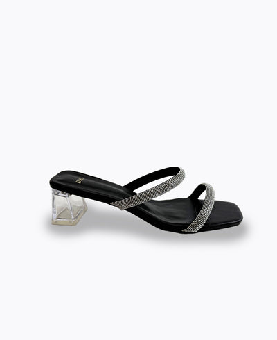 Amani Heel Sandals - Black