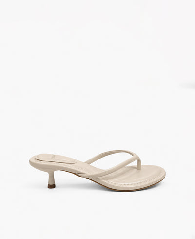 Bailey Thong Heel Sandals Beige