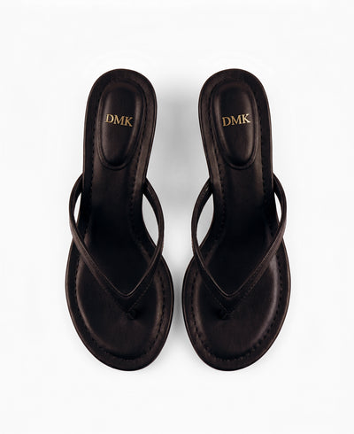 Bailey Thong Heel Sandals Mocha