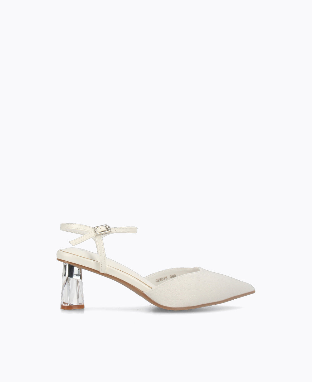 Crystal Clear Confidence Heel Pumps White – DMK - Main Image