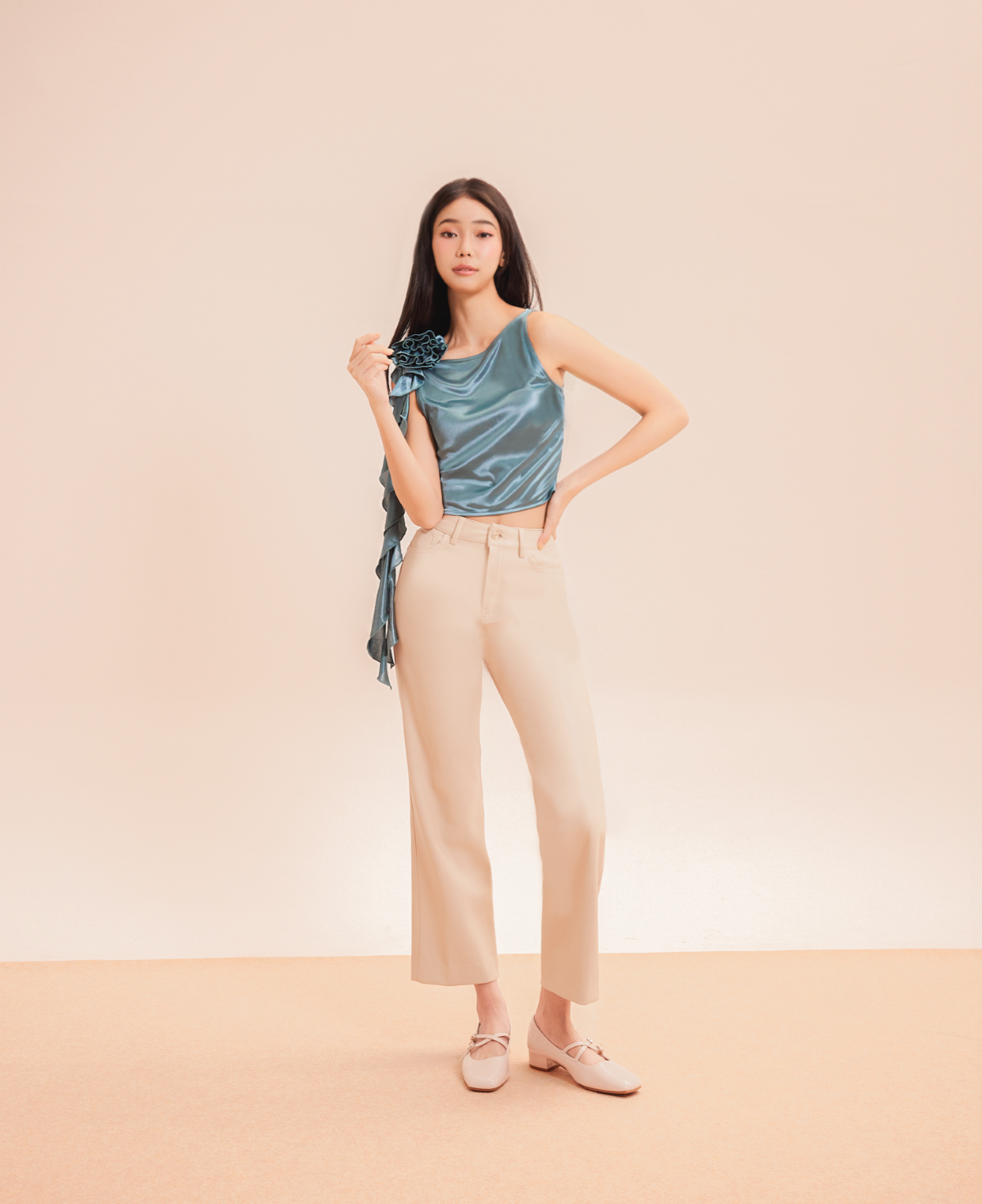 Carrie Mary Janes - Beige (Patent/Glossy)