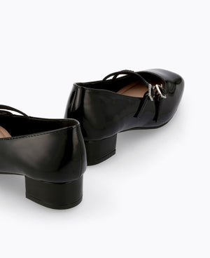 Carrie Mary Janes - Black (Patent/Glossy)