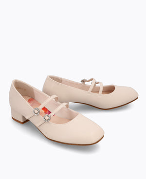 Carrie Mary Janes - Beige