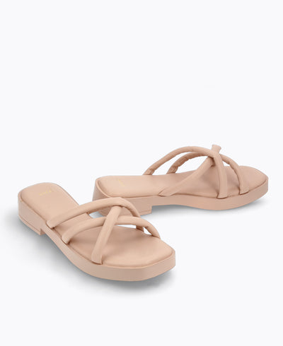 Sansa Platform Sandals - Nude