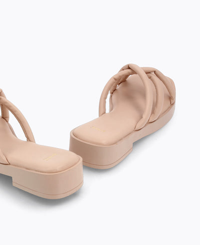 Sansa Platform Sandals - Nude