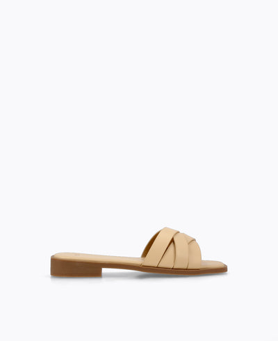 Whitney Flat Sandals - Nude
