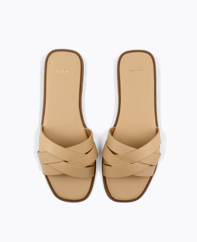 Whitney Flat Sandals - Nude