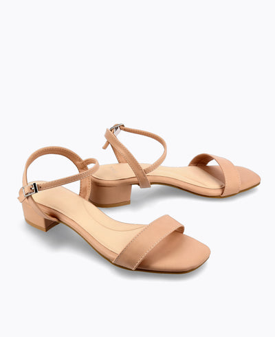 Judith Block Heel Sandals - Nude