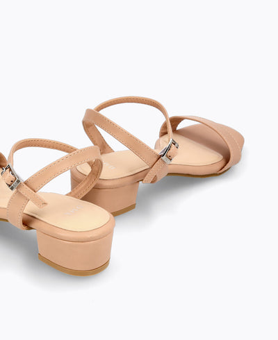 Judith Block Heel Sandals - Nude