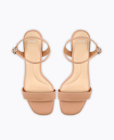 Judith Block Heel Sandals - Nude