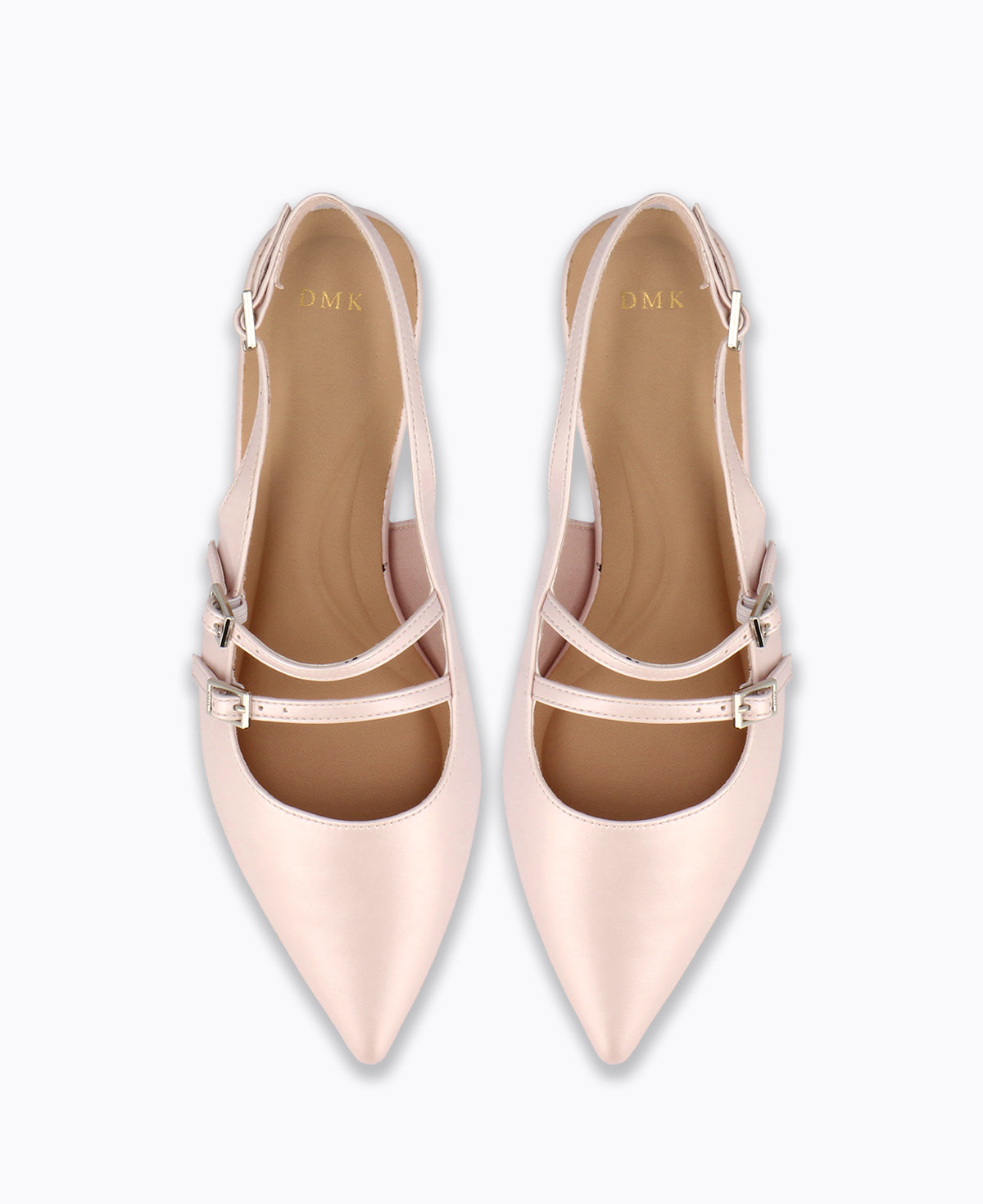Inca Slingback Mary Jane Flats - Pearl Pink