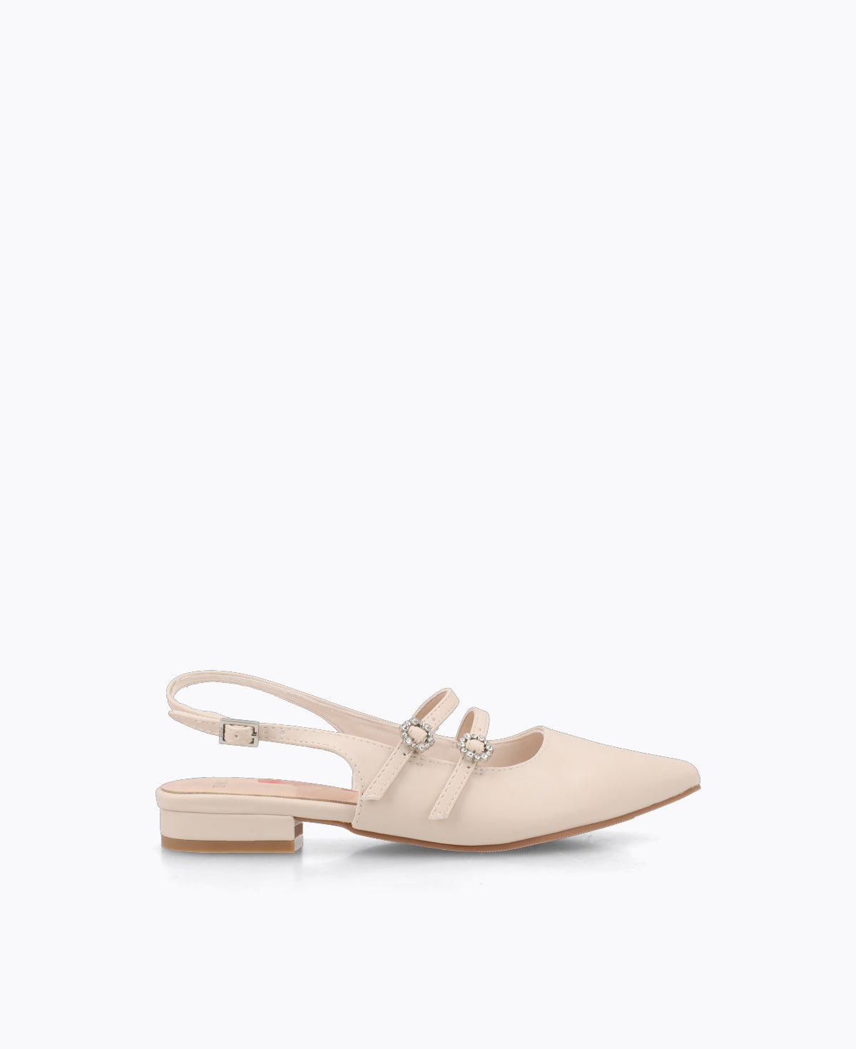 Inca Slingback Mary Jane Flats - Beige