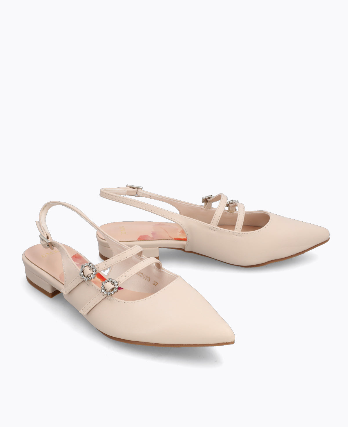 Inca Slingback Mary Jane Flats - Beige