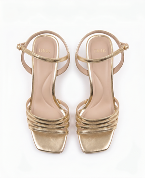 Astrid Heel Sandals Gold