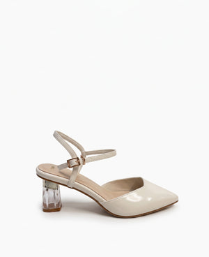 Braelyn Heel Pumps - Beige
