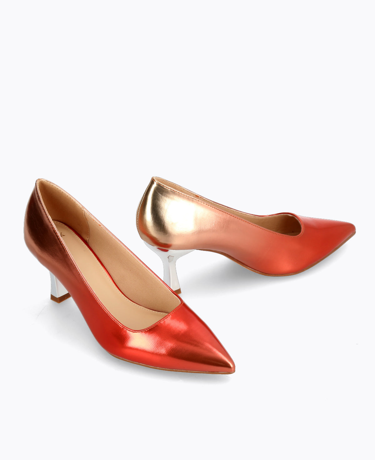 Red shop leather heels