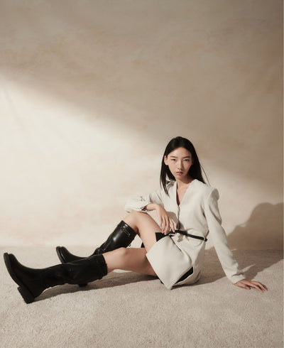 Cassandra Knee High Boots - Black