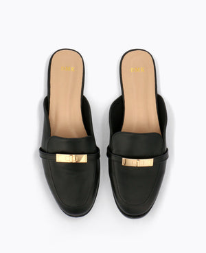 Morgan Mule Loafers - Black
