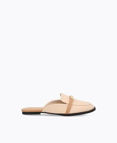 Morgan Mule Loafers - Cream