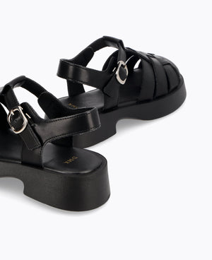 Jordyn Platform Sandals - Black