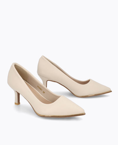Melanie Heel Pumps - Beige