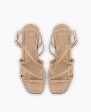 Ellen Platform Wedge Sandals - Nude