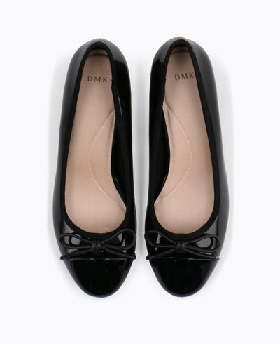 Gemini Ballerina Heel Pumps - Black