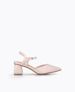 Belle Block Heel Pumps - Pink