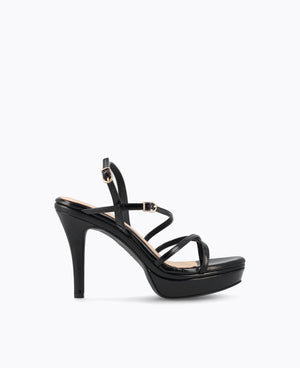 Elodie Strappy Platform Heel Sandals Black