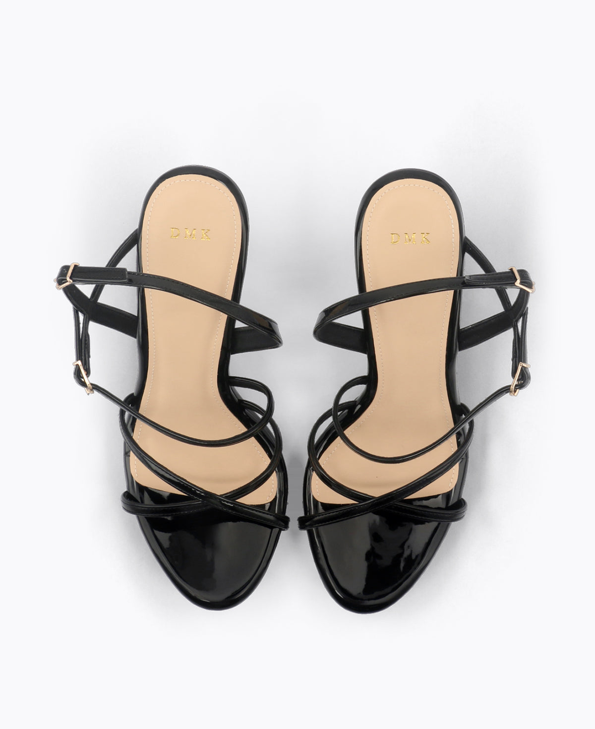 Elodie Strappy Platform Heel Sandals Black