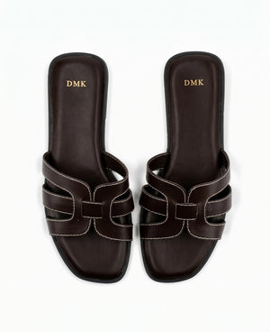 Erica Flat Sandals - Mocha