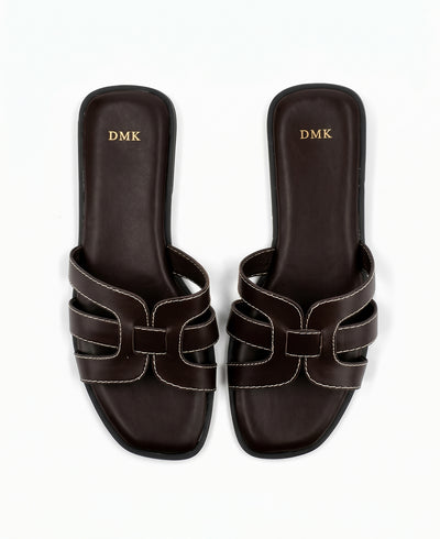 Erica Flat Sandals - Mocha